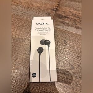 🌙 B165 Sony Black Stereo Earbud wired headphones